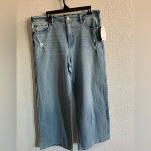 Low Slung Wide Leg Women's Jeans